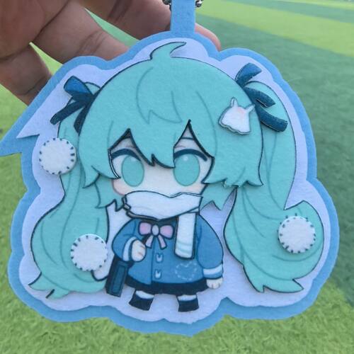 二次元初音未来高颜值不织布成品挂件miku周边生日礼物书包装饰品