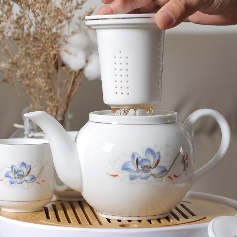 大容量陶瓷泡茶壶茶具套组家用内置过滤内胆茶水分离单壶杯子套装