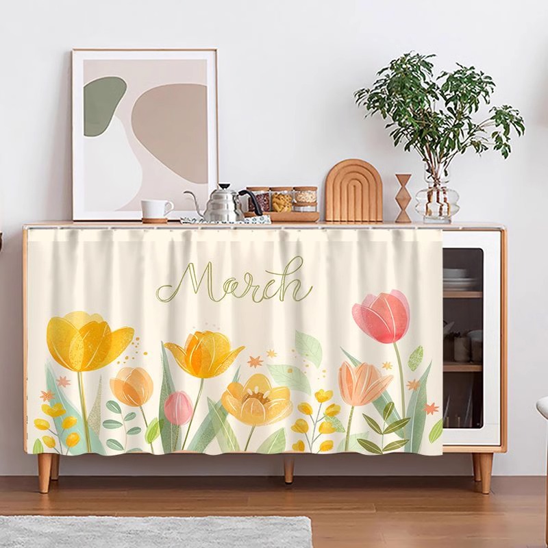 柜子遮挡帘门帘厨房橱柜免打孔