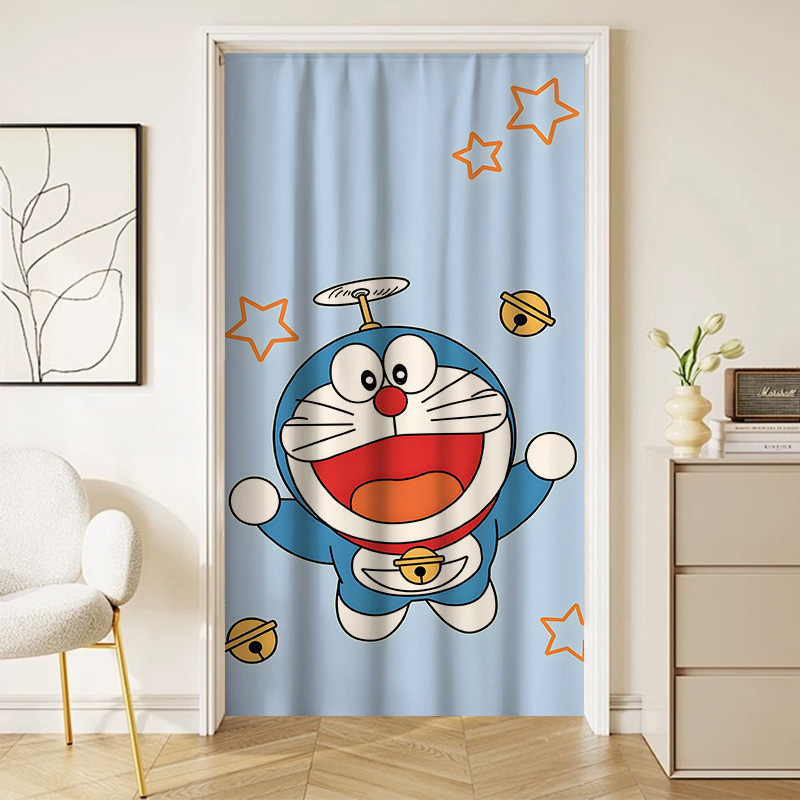 卡通空调门帘隔断帘遮挡帘免打孔
