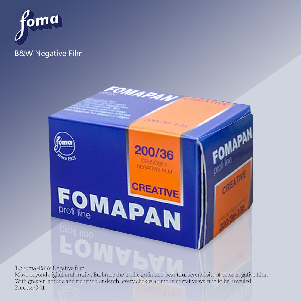 捷克Fomapan福马100/200/400 135 专业黑白胶卷东欧风格菲林图片