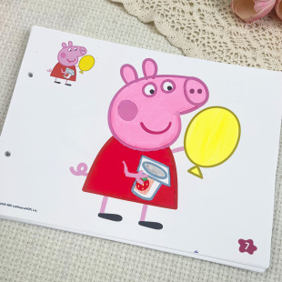 小猪佩奇涂色本画画描绘本儿童绘画涂色画本幼儿园涂鸦玩具马克笔