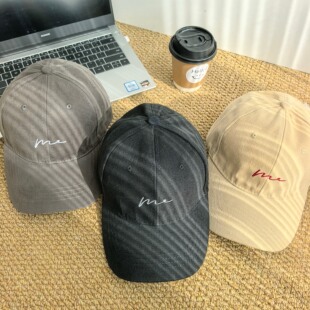 韩版刺绣棒球帽男女软顶弯檐鸭舌帽百搭显脸小防晒休闲帽加大头围