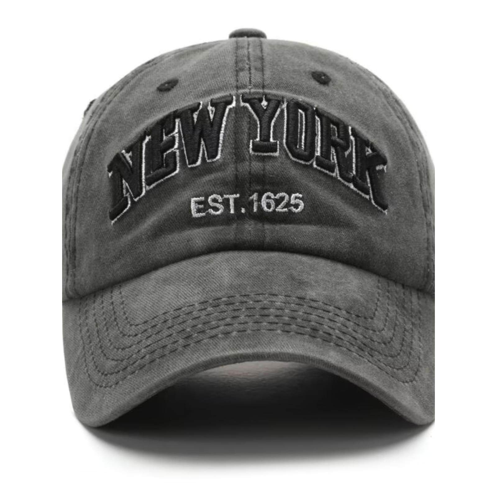 新款水洗做旧字母刺绣鸭舌帽潮男户外时尚个性街头女遮阳棒球帽子