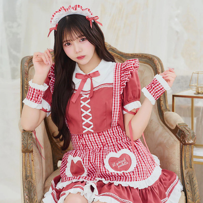 clearstone甜心莓莓格纹女仆