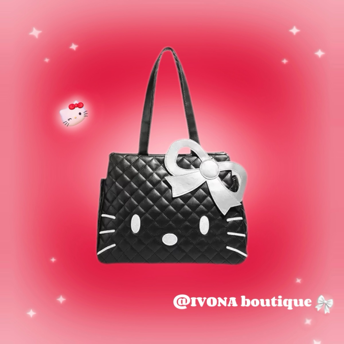 IVONA【万能kitty】巨能装！小众设计y2k辣妹甜心凯蒂猫托特包