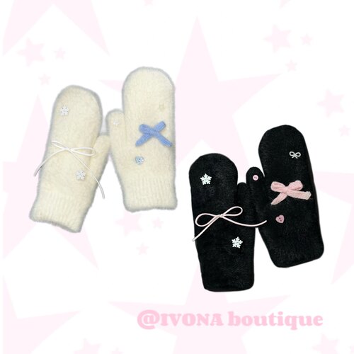 IVONA玩雪可爱少女保暖连指手套