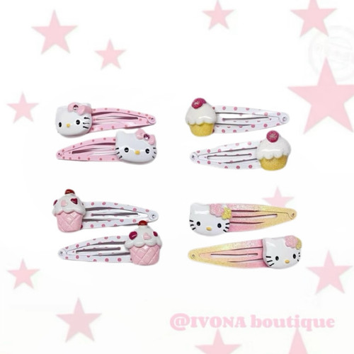 IVONA【Kitty蛋糕】Diy超可爱！波点闪粉甜妹百搭少女bb夹发卡