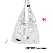 IVONA 鬼马少女 y2k原创可爱镂空星星骨头单肩大容量斜挎毛线包