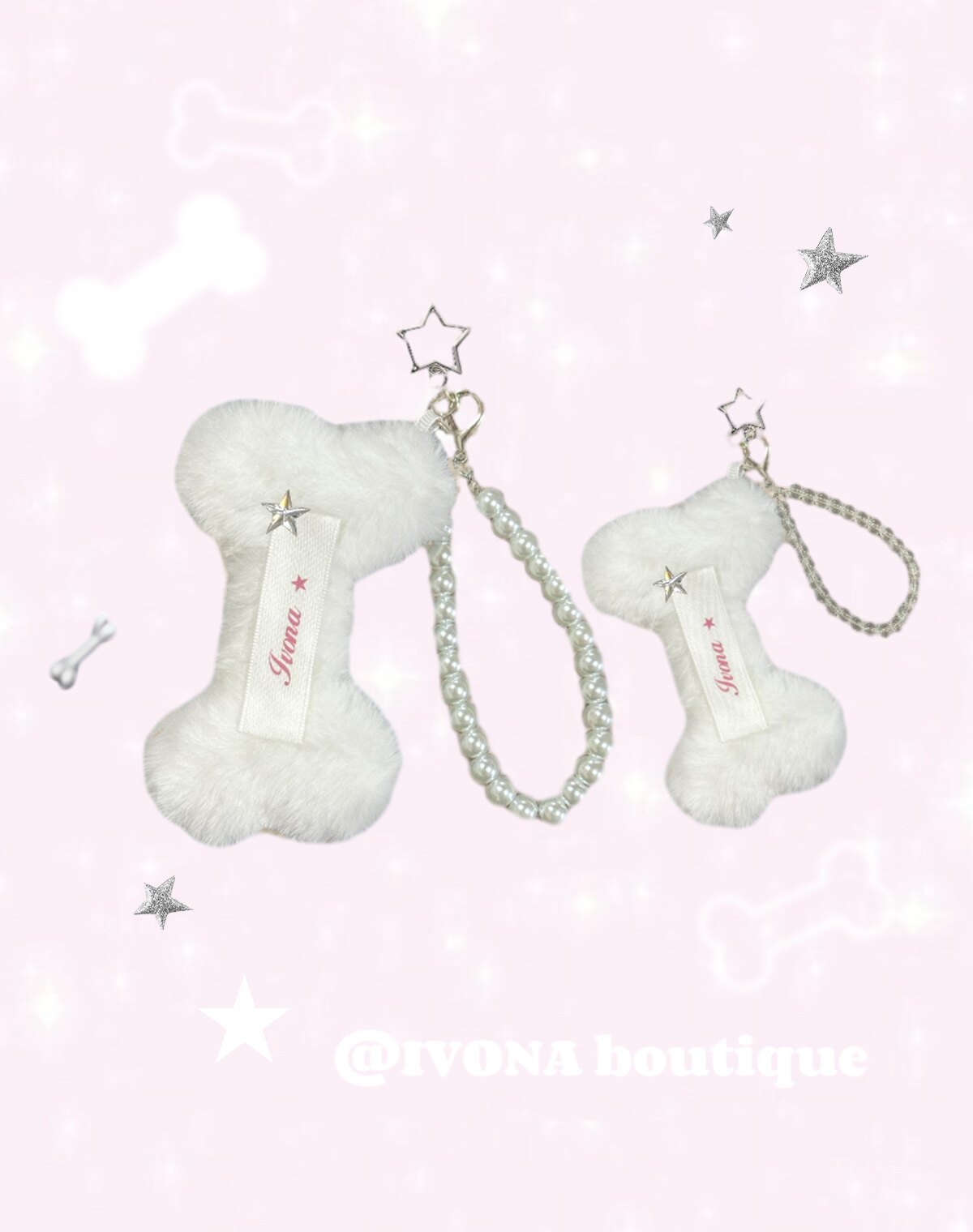 IVONA毛绒手工y2k手机链包包挂件图片