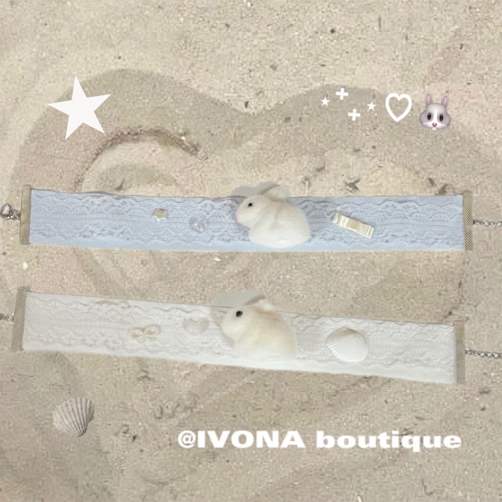 IVONA原创可爱贝壳兔子chocker