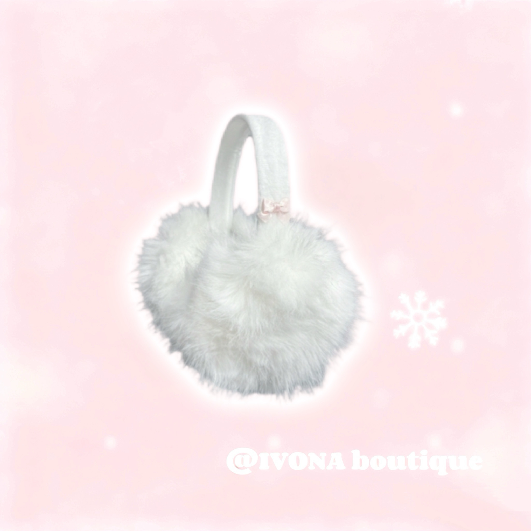 IVONA【雪球宝宝】原创可爱少女心秋冬毛绒保暖可折叠耳罩耳捂子