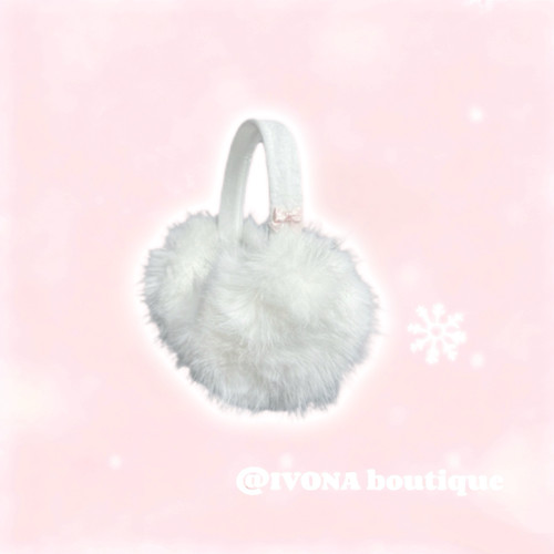 IVONA【雪球宝宝】原创可爱少女心秋冬毛绒保暖可折叠耳罩耳捂子