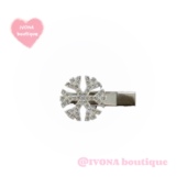 IVONA 闪光雪花 原创定制2023满钻百搭少女雪花秋冬刘海夹发饰