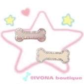 IVONA 闪钻骨头 y2k手作贴钻千禧风小众精致水钻吸睛发夹发饰