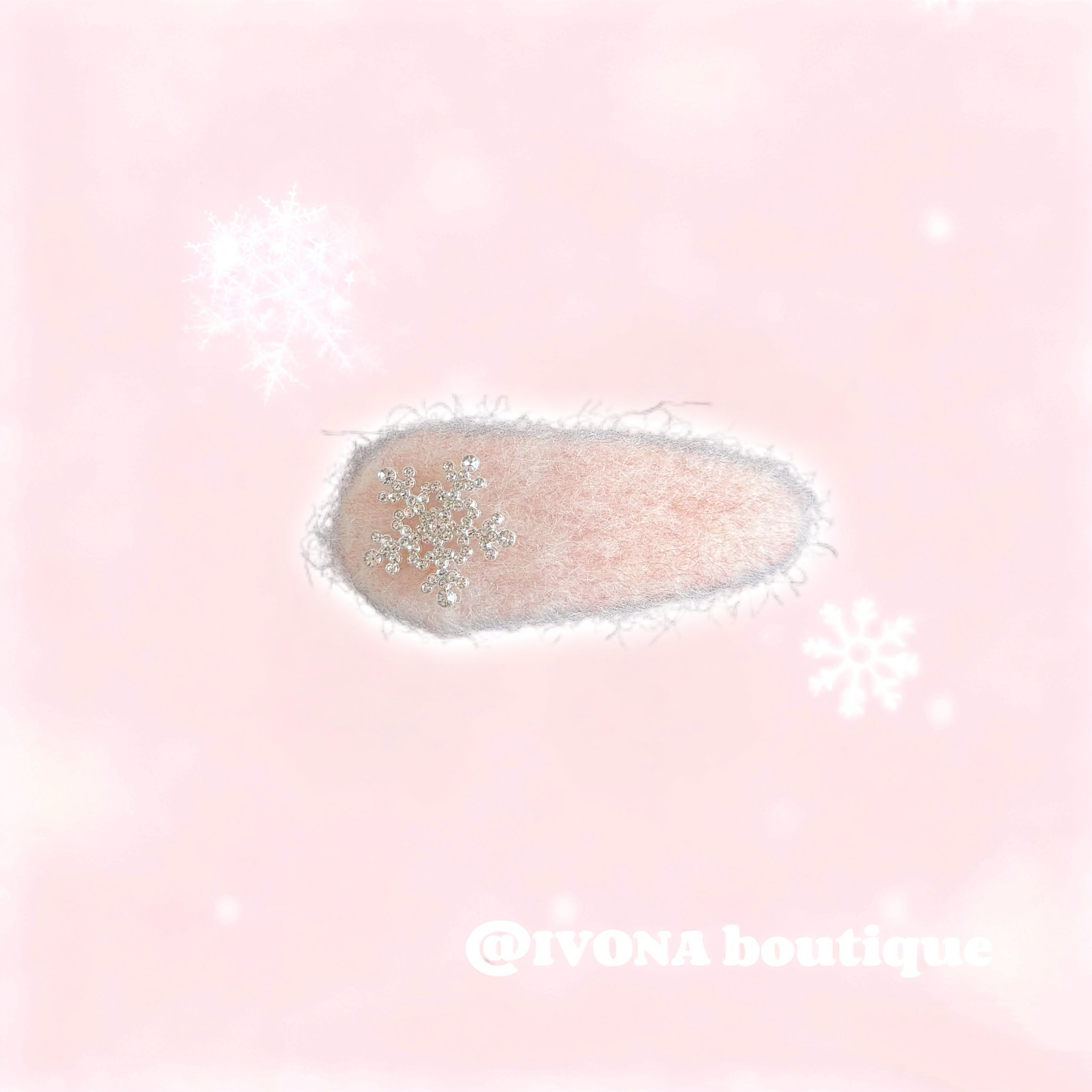 IVONA【毛线雪花】冬日氛围～原创手作blingbling雪花发夹刘海夹