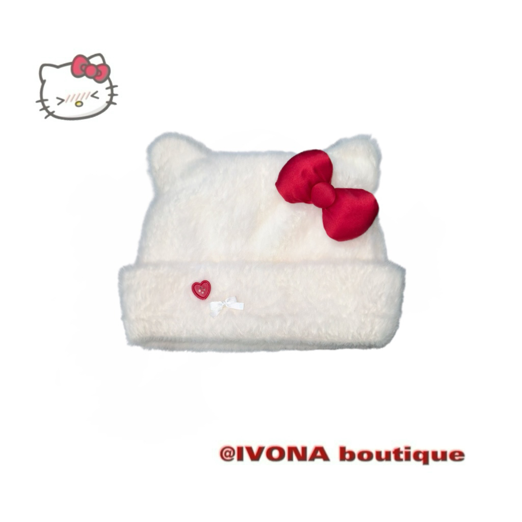 IVONA【毛绒绒の小猫】原创手作diy秋冬保暖可爱凹造型毛线帽子