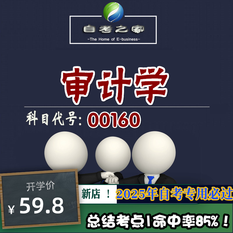讲义 自考笔记00160 审计学 无需视频题库 考前复习 考点备考 历年真题考点总结  章节讲义直接背诵