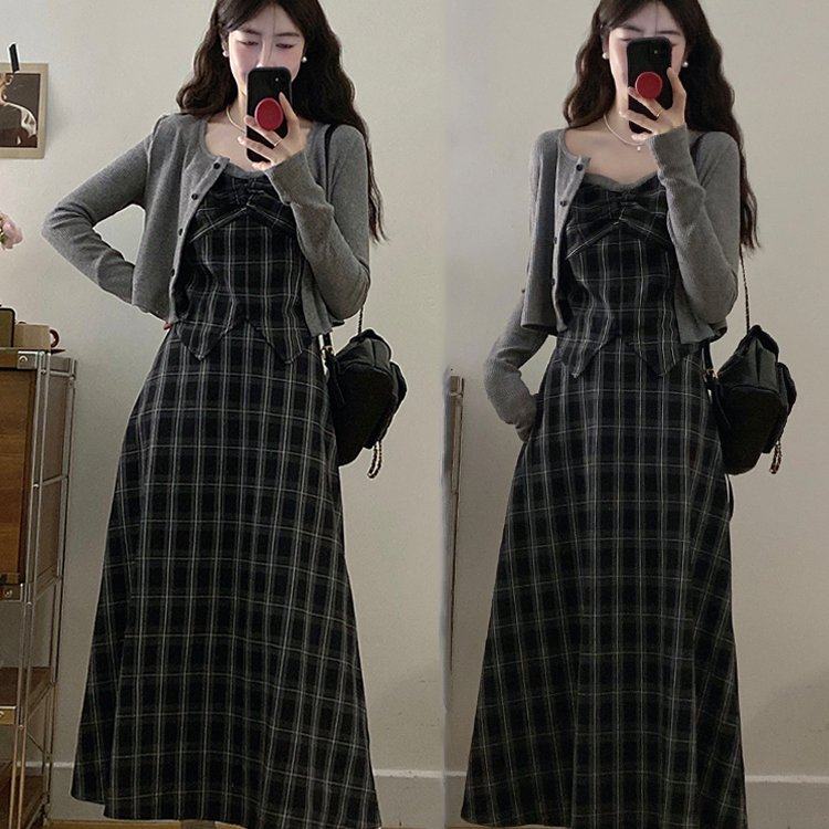 实拍~大码女装气质防晒开衫时尚格纹吊带半身裙显瘦三件套,女装/女士精品,大码套装,淘宝优惠券,粉丝福利购,淘宝优惠卷