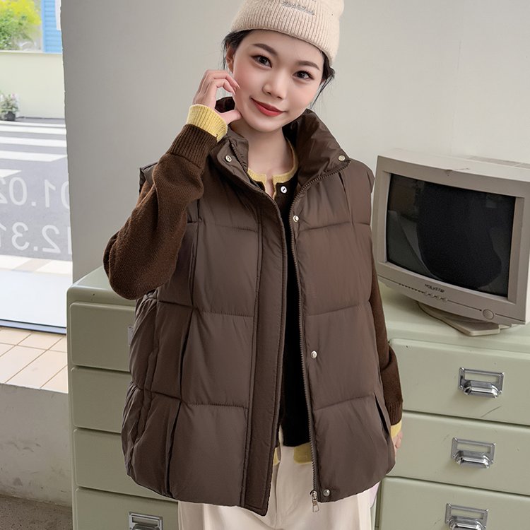 小个子立领马甲女2025夏季新款时尚洋气减龄坎肩大码背心马夹外套