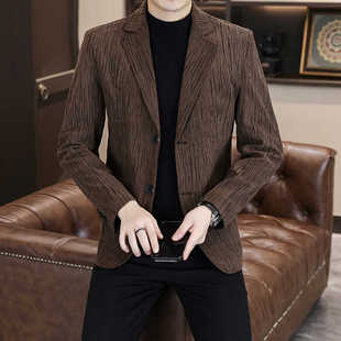 潮牌痞帅英伦风西服男士春秋季韩版潮流休闲西装高级感青年外套男
