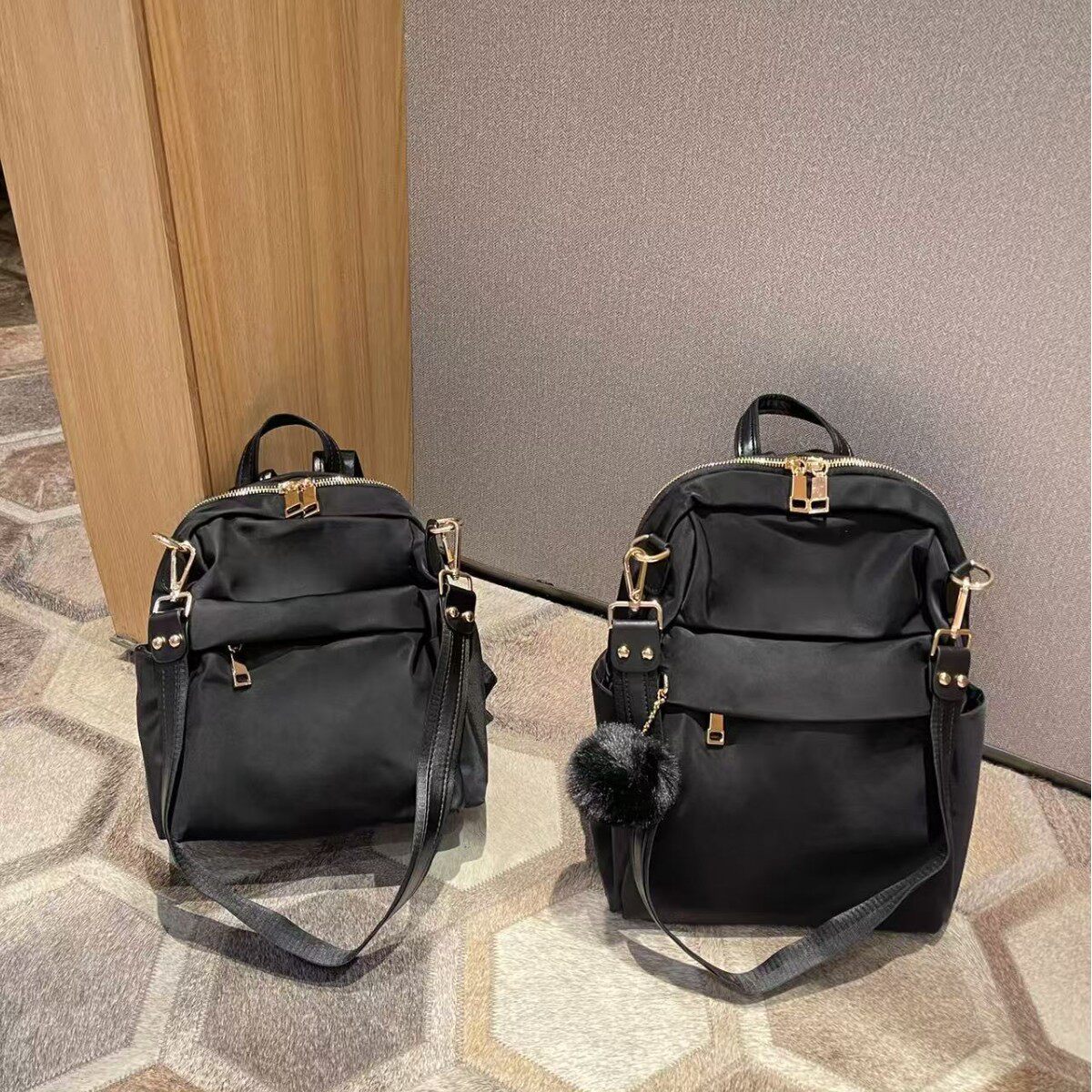 日本妈咪包尼龙布双肩包高品质简约旅行背包大容量女士通勤背包