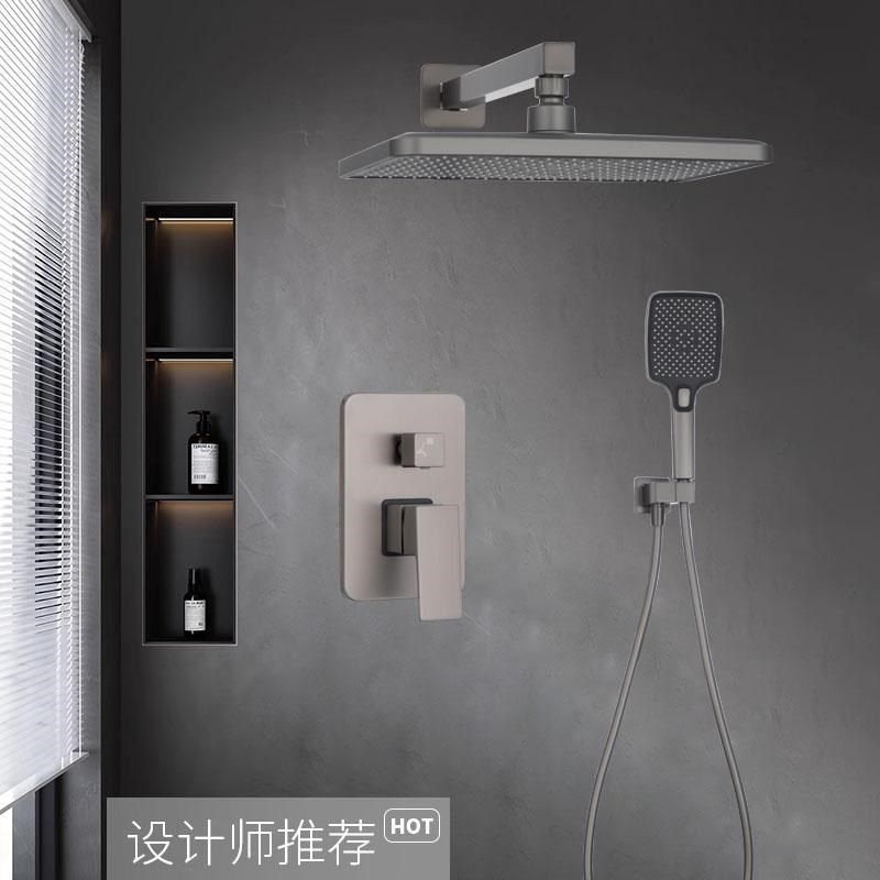 全铜暗装入墙嵌入式花洒酒店宾馆浴场淋浴花洒套装浴室极简花洒,家装主材,暗装淋浴花洒,淘宝优惠券,粉丝福利购,淘宝优惠卷