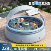 儿童充气游泳f池家用游泳馆泳缸家庭婴儿游泳桶加厚可折叠圆形水