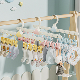 晒袜子神器多夹子晾晒架阳台婴儿晾衣夹家用挂衣R宿舍衣架凉内衣
