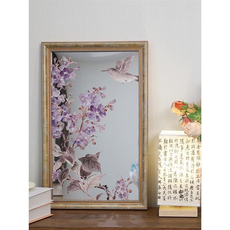 直销中式花鸟镜子装饰画中国风入户玄关餐边柜摆客厅卧室餐厅镜子,家居饰品,镜面画,淘宝优惠券,粉丝福利购,淘宝优惠卷