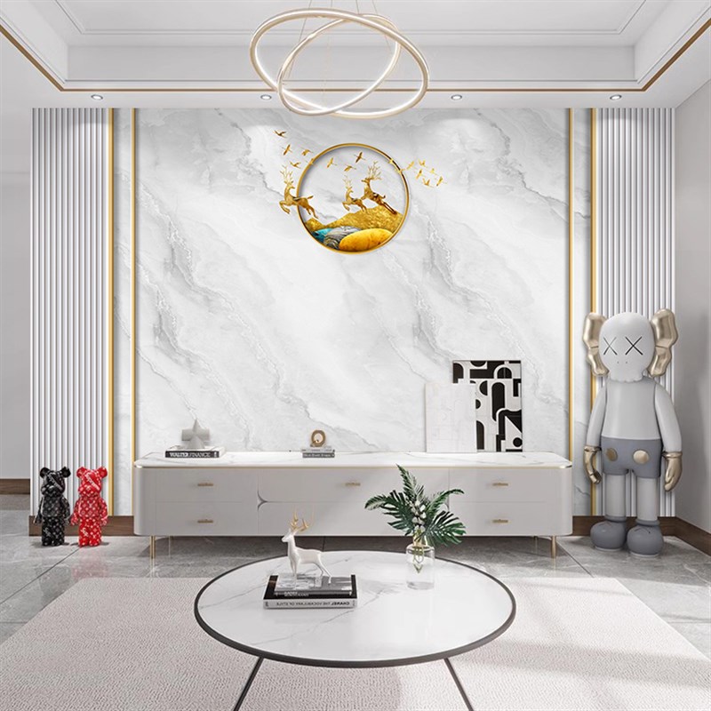 轻奢格栅线条电视背景墙布3D立体现代简约壁布O8D高端客厅沙发壁