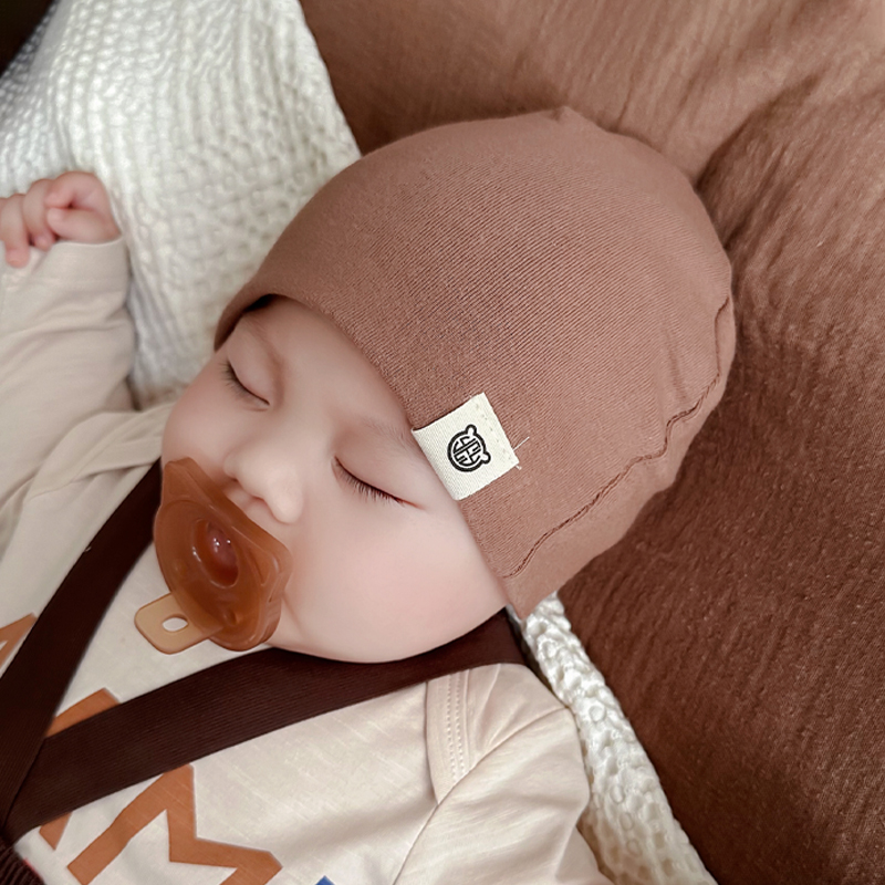婴儿帽子春秋薄款宝宝冬季婴幼儿z新生儿胎帽包头帽护卤门0-8个月