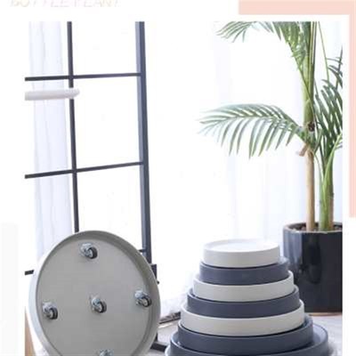 新款可移动花盆托盘带轮花盆底座滚轮花盘底盘垫底接水托盘万向轮