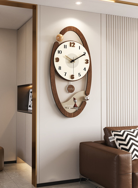 复古钟表挂钟客厅20o24新款现代简约大气餐桌挂墙创意时钟艺术挂
