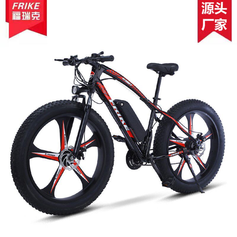源头厂家a电动山地自行车助力锂电雪地车一体轮变速沙滩单车
