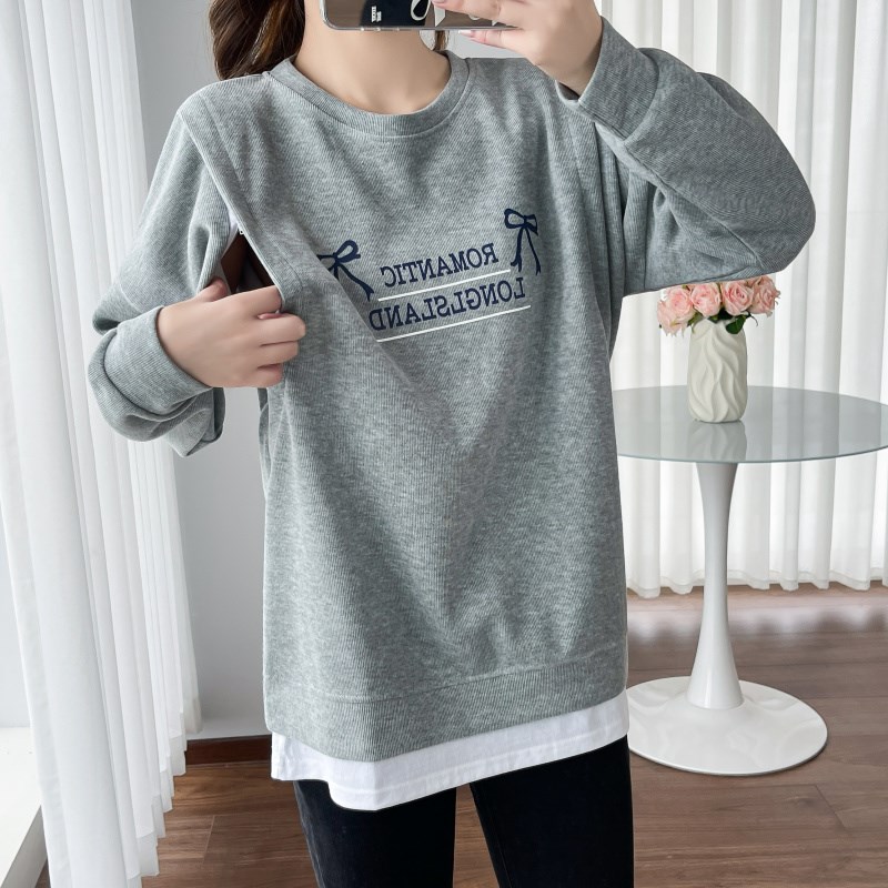 孕妇哺乳衣外出辣妈款春秋装大码宽松卫I衣外出上衣喂奶期秋冬衣