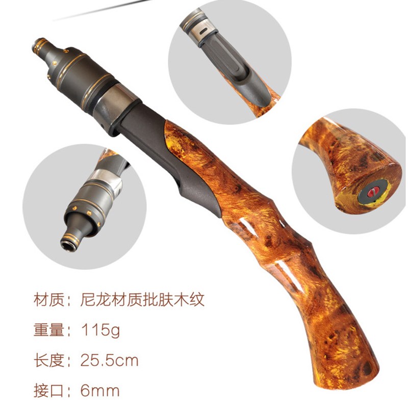 冬钓竿实木冰钓竿超短迷你筏竿筏钓竿实心软尾冬钓竿马口竿柄