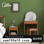 失物招领 现代简约卧室收纳柜一体北欧黑胡桃木化妆 如月i梳妆台