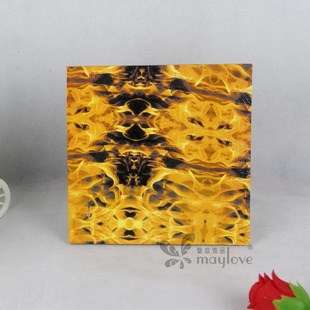 火焰纹曲面水披覆转印膜客厅装修水花纸加工生产艺术瓷砖来图定制