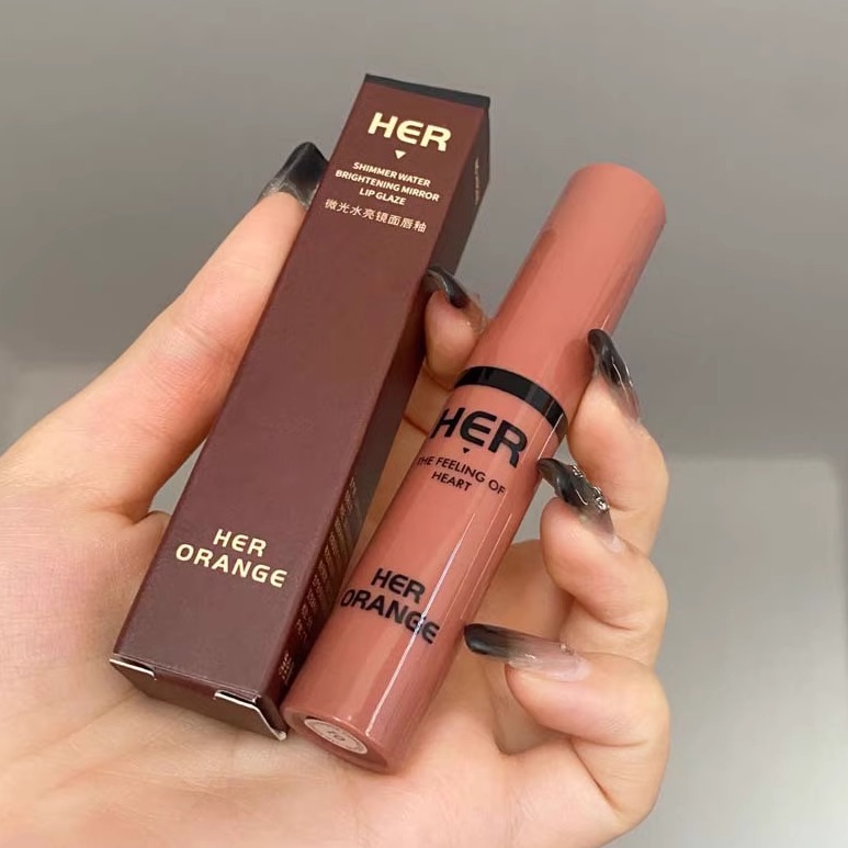 微光水亮镜面唇釉网红同款不易掉色成膜水光感玻璃唇彩HERORANGE