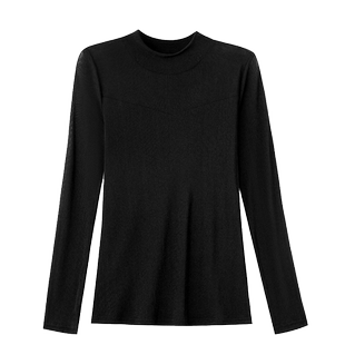 半高领打底衫女春夏装新款内搭修身网纱上衣长袖t恤百搭洋气小衫