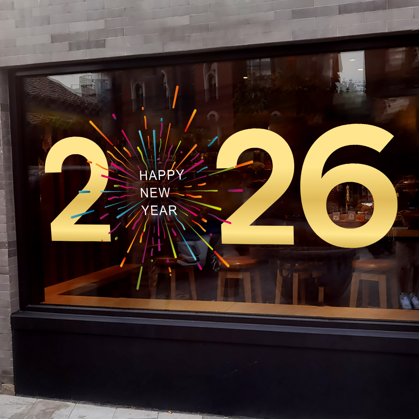 2026马年新年快乐装饰酒店商场橱窗玻璃门贴纸春节场景布置窗花贴,家居饰品,软装墙贴,淘宝优惠券,粉丝福利购,淘宝优惠卷