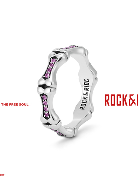 [新品]ROCKRIDE 自由粉红怀抱戒指 未来乐园新款男女款925银送礼