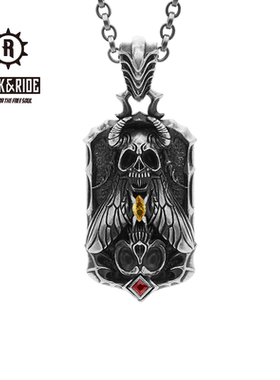 ROCKRIDE 重生七宗罪之暴食 GLUTTONY吊坠项链男高级925银做旧