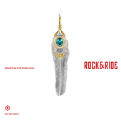 银男女项链复古羽毛情侣新款 ROCKRIDE翱翔之羽吊坠 礼物推荐