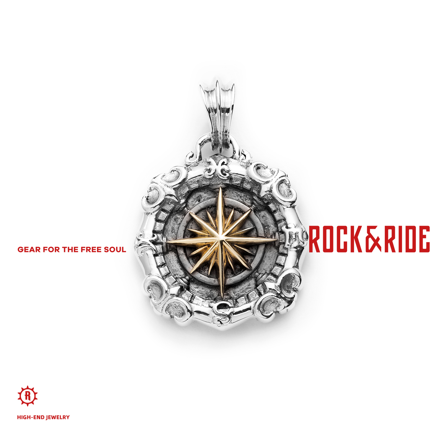 ROCKRIDE星海罗盘吊坠925纯银