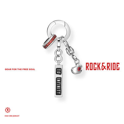 [新品]ROCKRIDE 自由Lucky赤色心语吊坠 项链男女款925银高级礼物