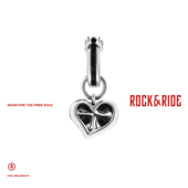 心意相随耳环 ROCKRIDE 自由倾心系列耳坠 925纯银耳钉桃心十字