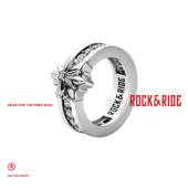 情人节礼物 ROCKRIDE 自由星耀双锆戒指 新款 气质高级男星芒银