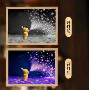 泡泡玛特星星人灯光画小夜灯
